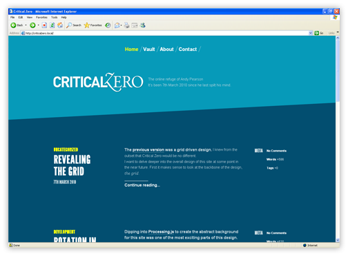 Critical Zero after IE fixes